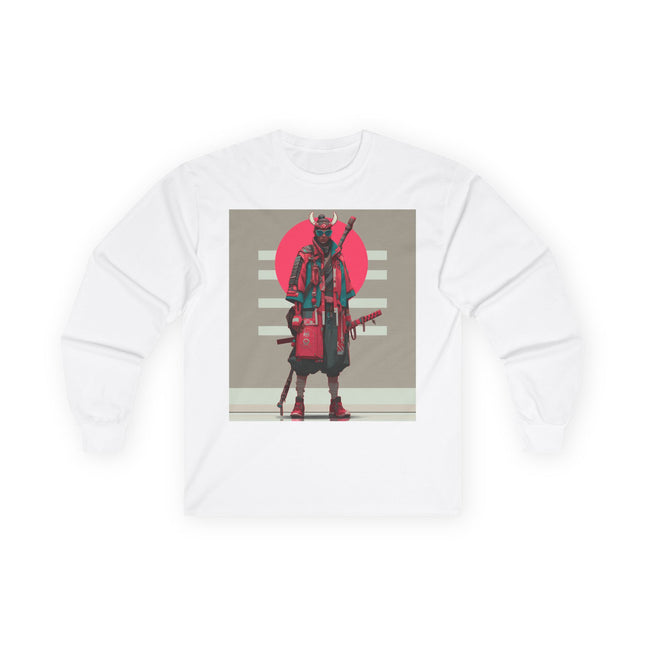 Samurai Unisex Ultra Cotton Long Sleeve Tee | Japanese Modern Art Tee
