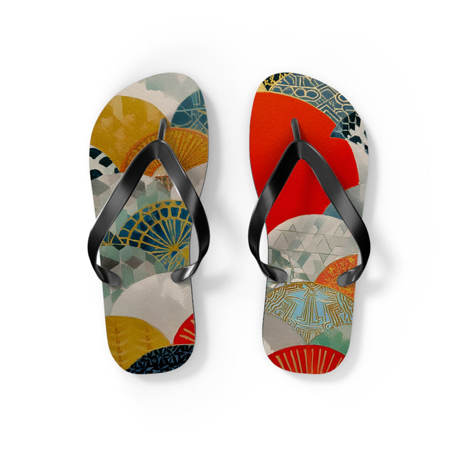 Japanese Pattern Flip Flops | Traditional Aesthetic with Everyday Ease