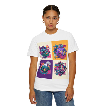 Yokai Pop Unisex Garment-Dyed T-Shirt "Explosion" | Tee of the Four Monsters
