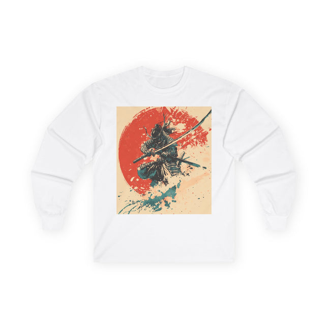Samurai Unisex Ultra Cotton Long Sleeve Tee | Japanese Retro Art Tee