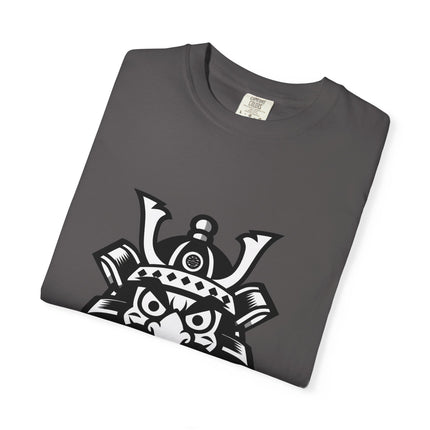 Samurai Unisex Garment-Dyed T-shirt "SHOGUN" | Cute & Bold Japanese Warrior Face Logo Tee