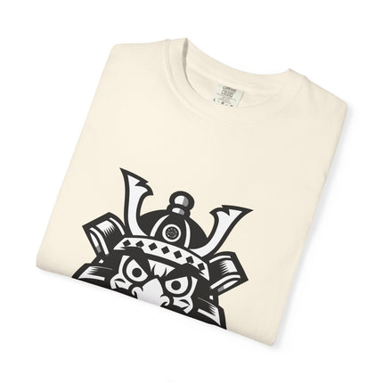 Samurai Unisex Garment-Dyed T-shirt "SHOGUN" | Cute & Bold Japanese Warrior Face Logo Tee