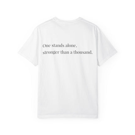 Kanji Yojijukugo Unisex Garment-Dyed T-shirt "一騎当千 – ikkitousen" | One against thousands
