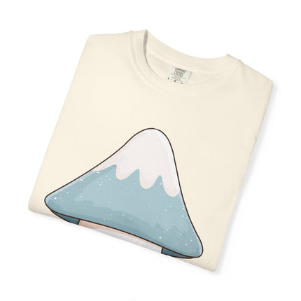 "Fujitake-chan" Unisex Garment-Dyed T-shirt | Cute Mt. Fuji Mushroom Spirit Character Tee
