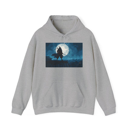 Ninja Unisex Heavy Blend™ Hooded Sweatshirt "Silent Moon Ninja" | Streetwear Hoodie with Japanese Art