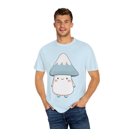 "Fujitake-chan" Unisex Garment-Dyed T-shirt | Cute Mt. Fuji Mushroom Spirit Character Tee