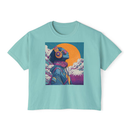 Mt.Fuji Women's Boxy Tee "FUJIYAMA Girl" | Retro-Futuristic Mt. Fuji Vibes