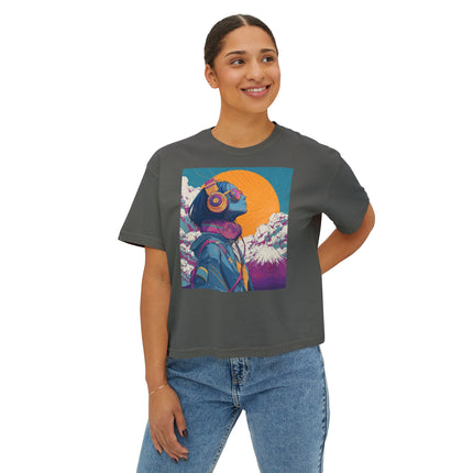 Mt.Fuji Women's Boxy Tee "FUJIYAMA Girl" | Retro-Futuristic Mt. Fuji Vibes