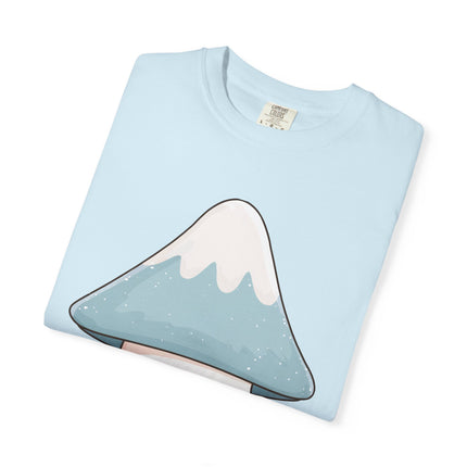 "Fujitake-chan" Unisex Garment-Dyed T-shirt | Cute Mt. Fuji Mushroom Spirit Character Tee