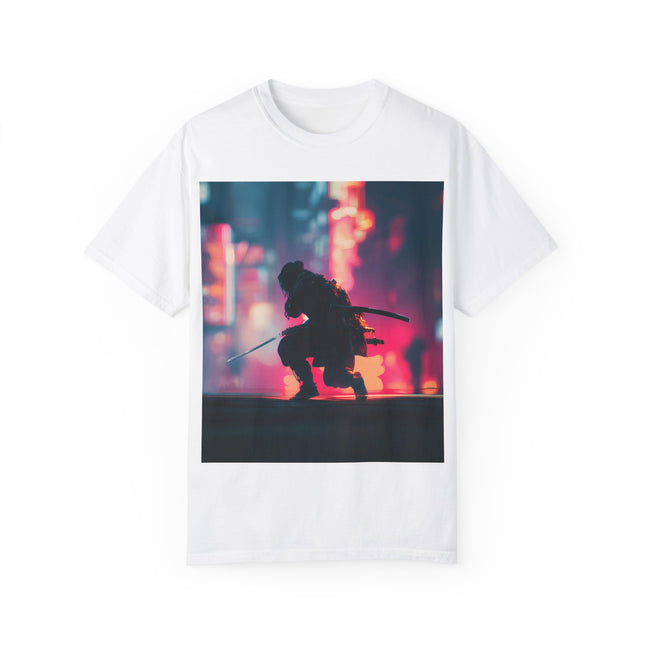 Ninja Unisex Garment-Dyed T-shirt | Vintage Cyber Ninja Aesthetic Tee