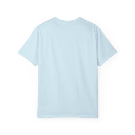 Mt. Fuji Unisex Garment-Dyed T-shirt "RAIKOU" | Sunrise Minimal Logo Tee from Japan