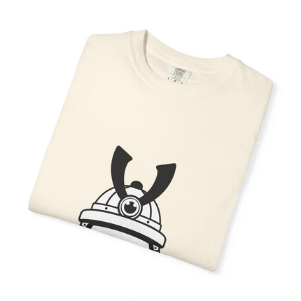 Samurai Unisex Garment-Dyed T-shirt "KOBU" | Cute & Minimal Japanese Warrior Face Tee