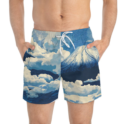 Swim Trunks "Mt. Fuji in the Clouds" | Japanese Art Style Beachwear