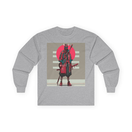 Samurai Unisex Ultra Cotton Long Sleeve Tee "SAN" | Japanese Warrior Long Sleeve Tee
