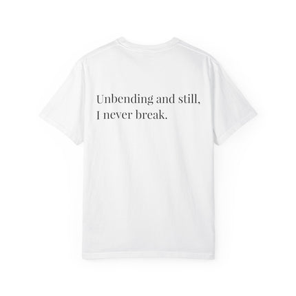 Kanji Yojijukugo Unisex Garment-Dyed T-shirt "不撓不屈 – futoufukutsu" | Unyielding spirit