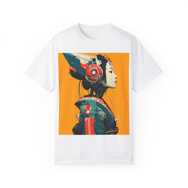 Geisha Unisex Garment-Dyed T-Shirt | Futuristic Geisha Graphic