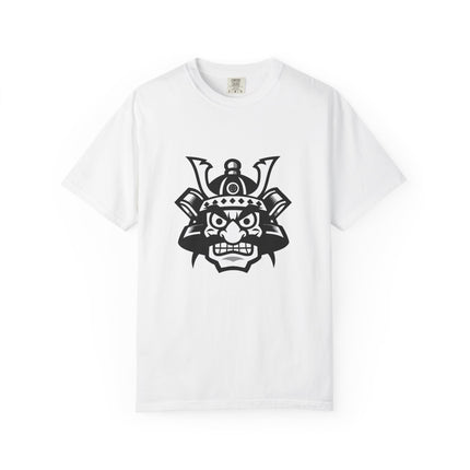 Samurai Unisex Garment-Dyed T-shirt "SHOGUN" | Cute & Bold Japanese Warrior Face Logo Tee