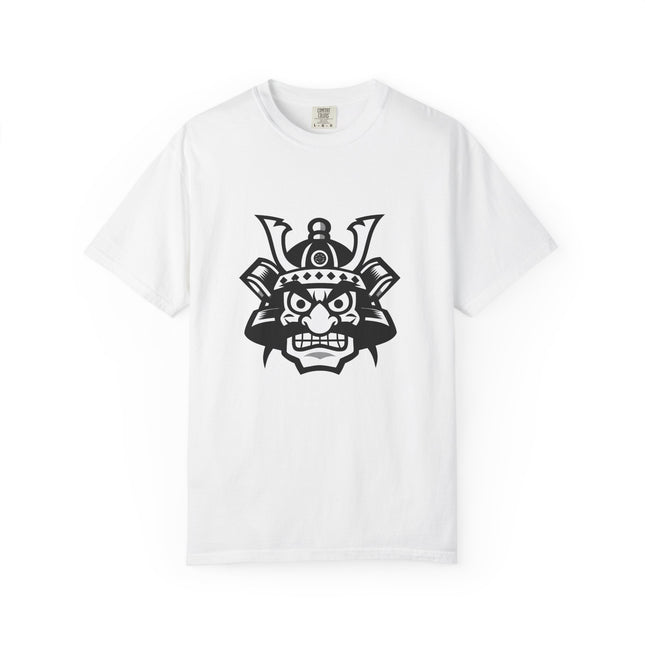 Samurai Unisex Garment-Dyed T-shirt "SHOGUN" | Cute & Bold Japanese Warrior Face Logo Tee