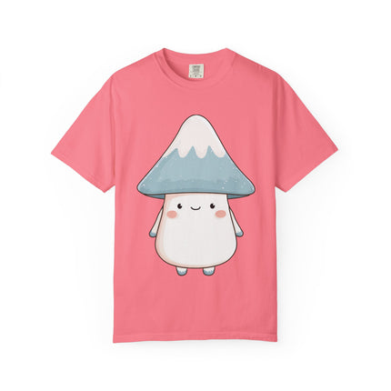 "Fujitake-chan" Unisex Garment-Dyed T-shirt | Cute Mt. Fuji Mushroom Spirit Character Tee