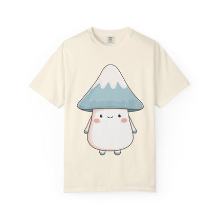"Fujitake-chan" Unisex Garment-Dyed T-shirt | Cute Mt. Fuji Mushroom Spirit Character Tee