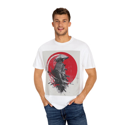 Samurai Unisex Garment-Dyed T-shirt "RAI" | Vintage Samurai Design T-shirt