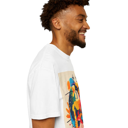Japanese Art Unisex Garment-Dyed T-Shirt "Secret Garden Harmony" | Tranquil Japanese Abstract Art Tee
