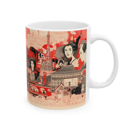 Japanese Art Ceramic Mug "Sunrise" | Unique Gift for Tea and Coffee Lovers