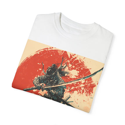Samurai Unisex Garment-Dyed T-shirt "ZAN" | Vintage Japanese Warrior Shirt