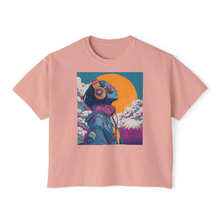Mt.Fuji Women's Boxy Tee "FUJIYAMA Girl" | Retro-Futuristic Mt. Fuji Vibes