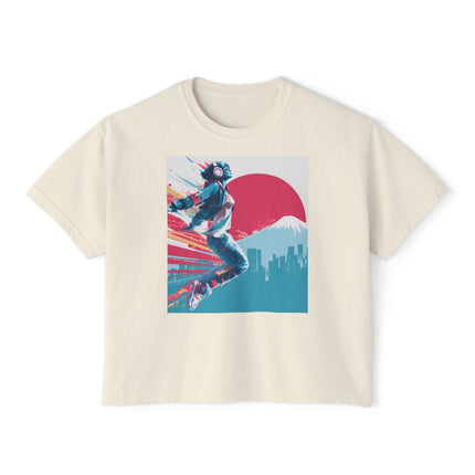 Mt.Fuji Women's Boxy Tee "Break Free Fujiyama Girl" | Neo Tokyo Motion Streetwear