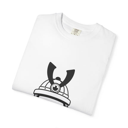 Samurai Unisex Garment-Dyed T-shirt "KOBU" | Cute & Minimal Japanese Warrior Face Tee