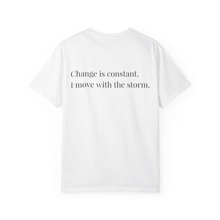 Kanji Yojijukugo Unisex Garment-Dyed T-shirt "千変万化 – senpenbanka" | Ever-changing nature