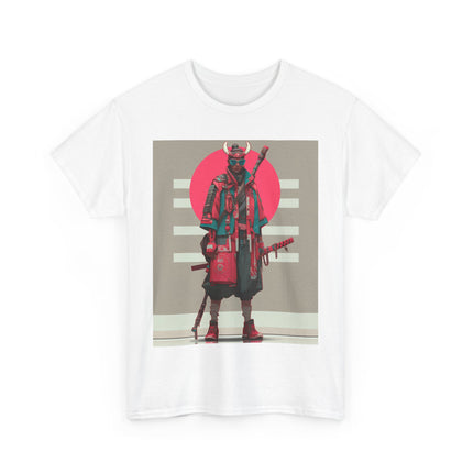 Samurai Unisex Heavy Cotton Tee "SAN" | Japanese Samurai Street Graphic Tee