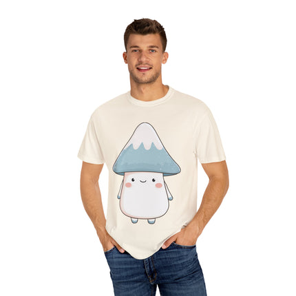 "Fujitake-chan" Unisex Garment-Dyed T-shirt | Cute Mt. Fuji Mushroom Spirit Character Tee