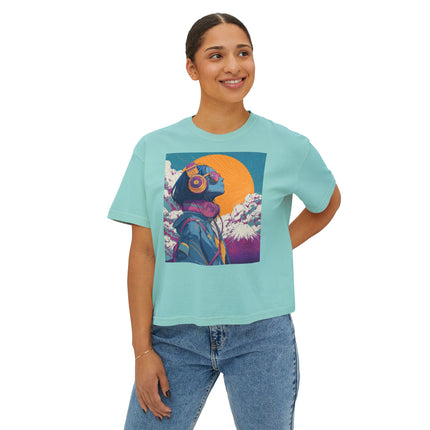 Mt.Fuji Women's Boxy Tee "FUJIYAMA Girl" | Retro-Futuristic Mt. Fuji Vibes
