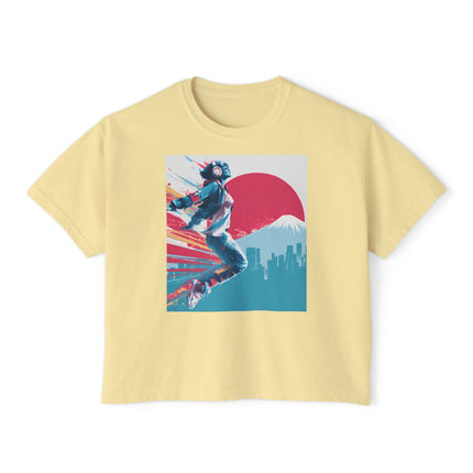 Mt.Fuji Women's Boxy Tee "Break Free Fujiyama Girl" | Neo Tokyo Motion Streetwear