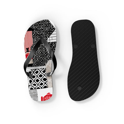 Japanese Pattern Flip Flops "Good Old Japan" | Traditional Aesthetic with Everyday Ease