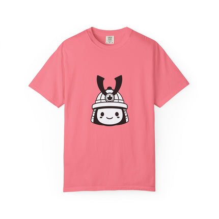 Samurai Unisex Garment-Dyed T-shirt "KOBU" | Cute & Minimal Japanese Warrior Face Tee