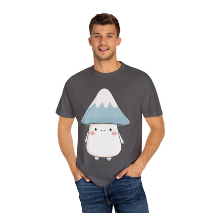 "Fujitake-chan" Unisex Garment-Dyed T-shirt | Cute Mt. Fuji Mushroom Spirit Character Tee