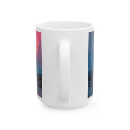 Samurai Ceramic Mug "Doubtful purple" | Unique Gift for Tea and Coffee Lovers