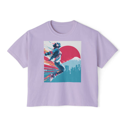 Mt.Fuji Women's Boxy Tee "Break Free Fujiyama Girl" | Neo Tokyo Motion Streetwear