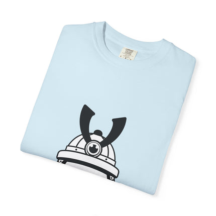 Samurai Unisex Garment-Dyed T-shirt "KOBU" | Cute & Minimal Japanese Warrior Face Tee