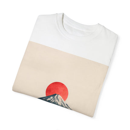 Mt.Fuji Unisex Garment-Dyed T-Shirt "Reflection"- Mountain Sunset Design