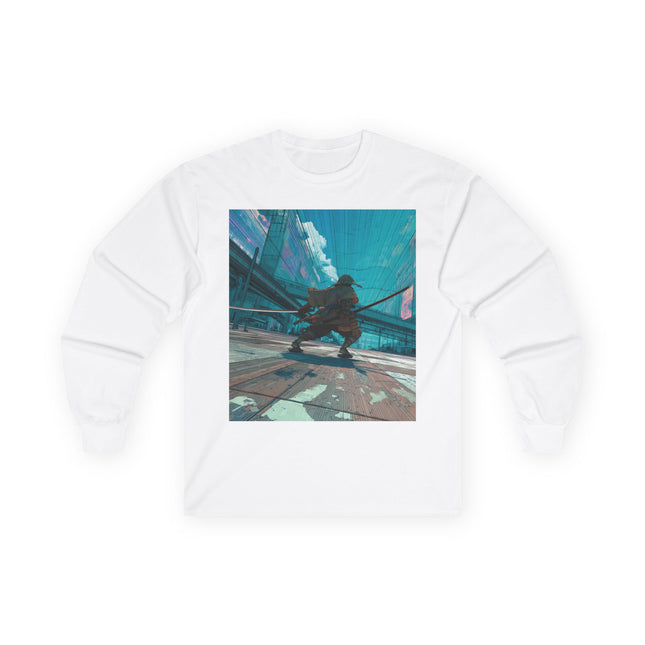 Samurai Unisex Ultra Cotton Long Sleeve Tee | Wind Slash Cyber Samurai Shirt