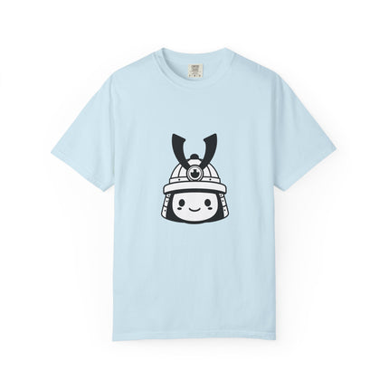 Samurai Unisex Garment-Dyed T-shirt "KOBU" | Cute & Minimal Japanese Warrior Face Tee