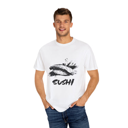 SUSHI Unisex Garment-Dyed T-shirt "SUSHI LOVER" | Japanese Nigiri Brush Art Tee