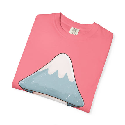 "Fujitake-chan" Unisex Garment-Dyed T-shirt | Cute Mt. Fuji Mushroom Spirit Character Tee