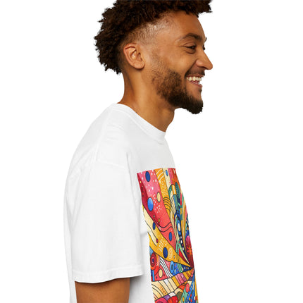 Japanese Art Unisex Garment-Dyed T-Shirt "Color Spiral" | Vibrant Japanese Abstract Art Tee