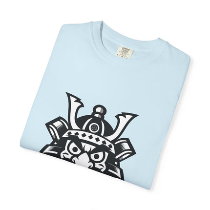 Samurai Unisex Garment-Dyed T-shirt "SHOGUN" | Cute & Bold Japanese Warrior Face Logo Tee