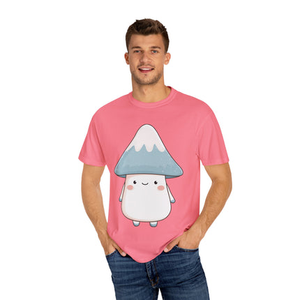 "Fujitake-chan" Unisex Garment-Dyed T-shirt | Cute Mt. Fuji Mushroom Spirit Character Tee